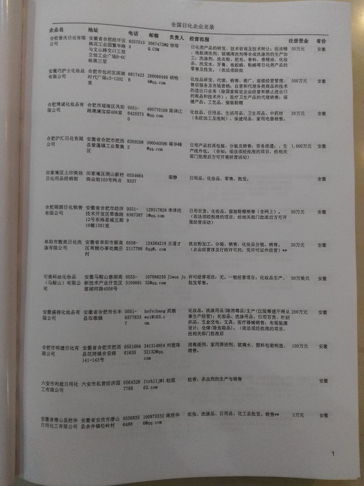 中國(guó)日化企業(yè)黃頁(yè)可開(kāi)展精準(zhǔn)營(yíng)銷，電話營(yíng)銷、郵件營(yíng)銷、傳真營(yíng)銷等等多管齊下，圓您銷售冠軍夢(mèng)