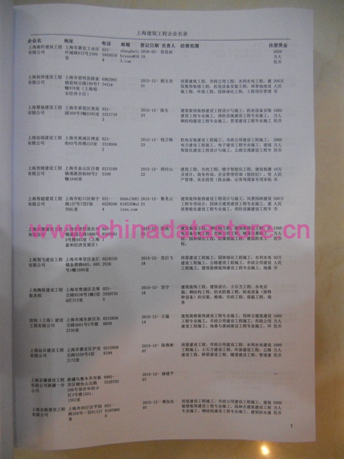 上海建筑工程企業(yè)黃頁(yè)收錄了最新的上海建筑工程企業(yè)名單，具有極高的營(yíng)銷價(jià)值，實(shí)實(shí)在在提高銷售業(yè)績(jī)